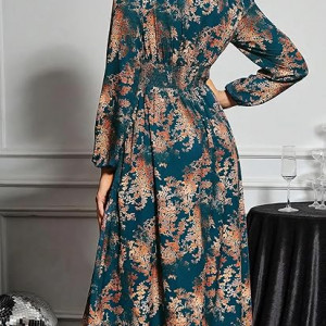 V Neck Maxi Dress for Woman |Aline Dress for Women |Long Flared Dress for Women | Summer Casual Outfit Wear Events blue
