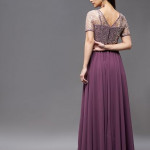 Women's Relaxed Fit Georgette & Sequins Maxi Dress