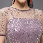 Women's Relaxed Fit Georgette & Sequins Maxi Dress