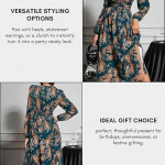 V Neck Maxi Dress for Woman |Aline Dress for Women |Long Flared Dress for Women | Summer Casual Outfit Wear Events blue